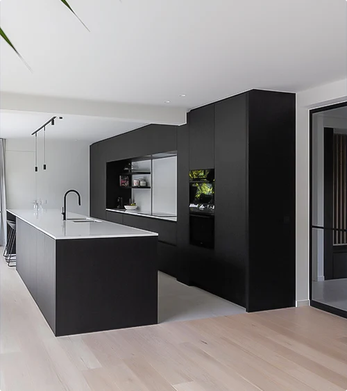 Kitchen With Black Cabinets