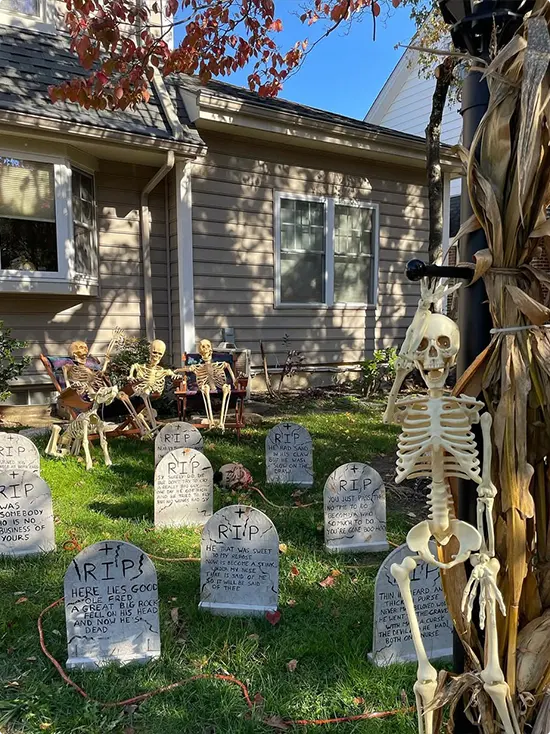 Neighborhood Watch Skeleton Party