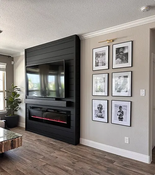 Black Shiplap Gallery Display
