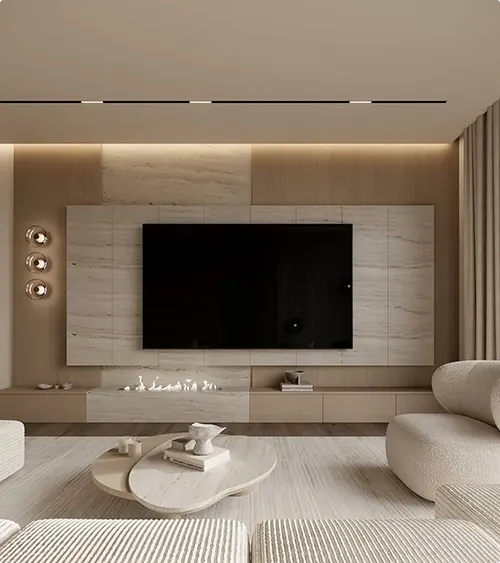 Layered Warm Marble