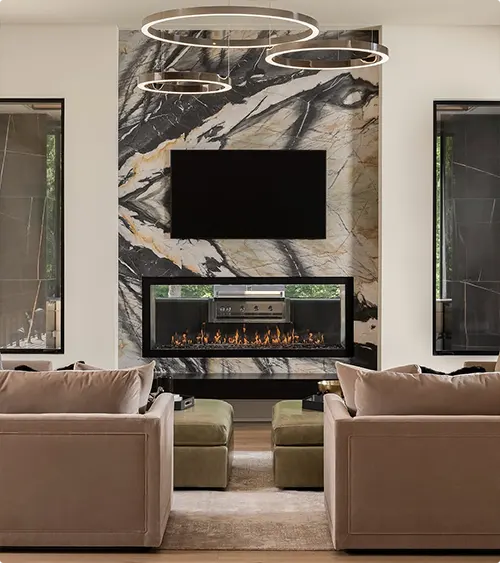 Marble Fireplace Wall