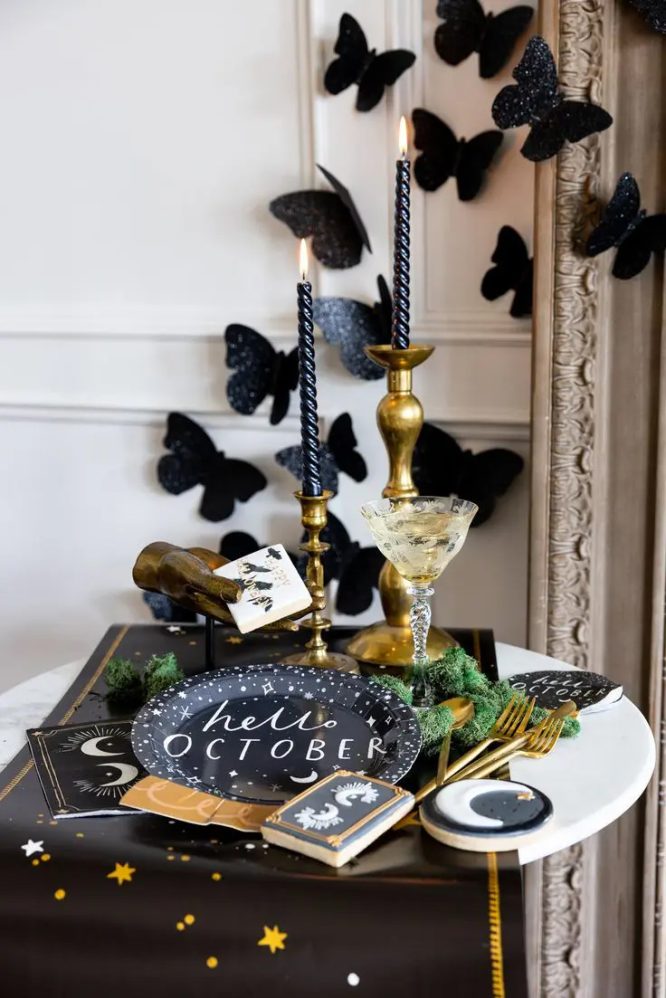 Black Butterfly October Tablescape
