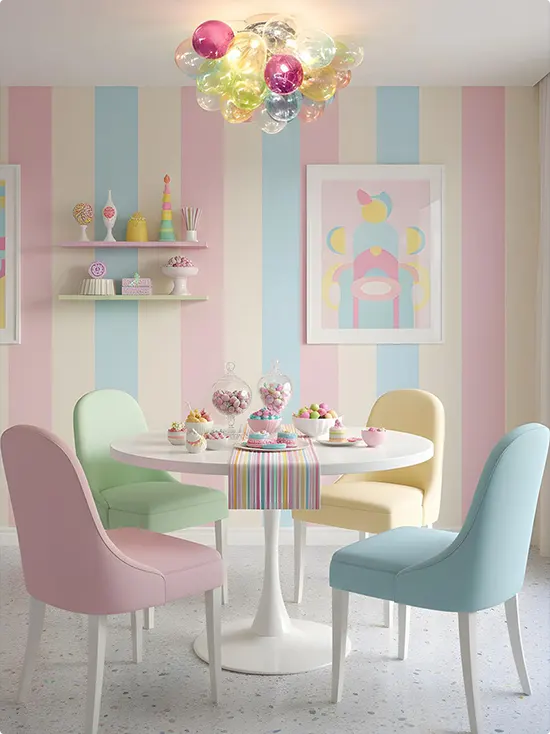 Candy Bubble Chandelier Dining Room