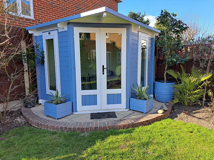 Cornflower Blue Corner Cabin