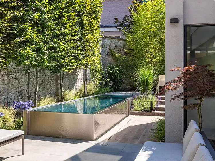 Infinity-Style Glass-Wall Plunge Pool