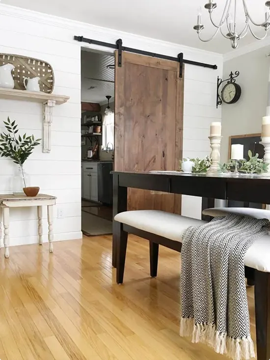 Rustic Wood Door Room Divider
