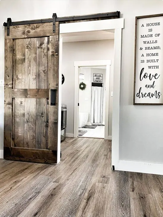 Stained Wood Door Sign