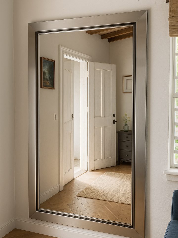Brushed Pewter Mirror Frame