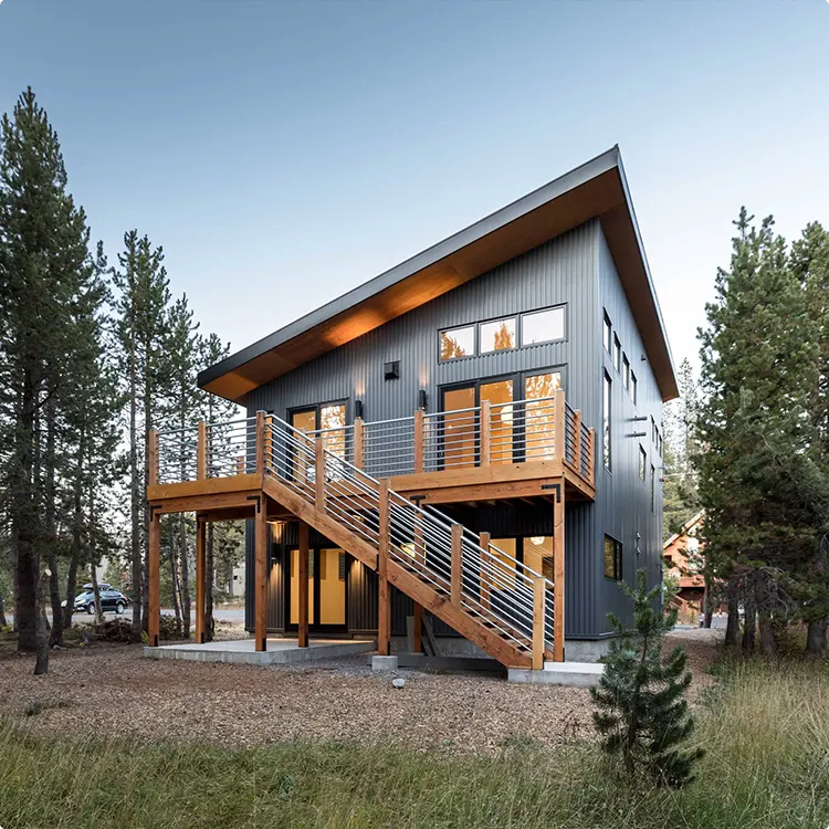 Charcoal Gray Cantilever Cabin