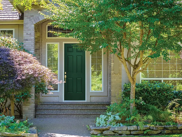 Classic Steel Door in Hunter Green