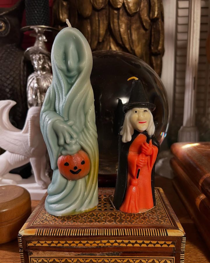 Retro Ghost Witch Candles