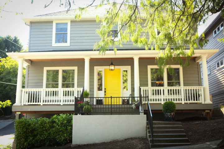 Yellow Wraparound Porch