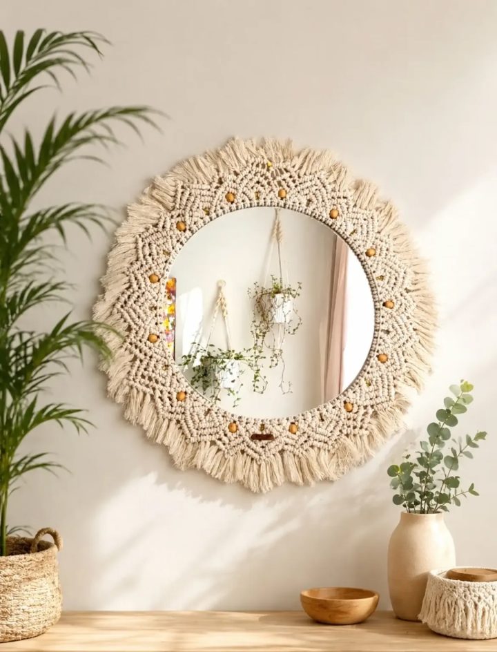 Beaded Sunburst Mirror