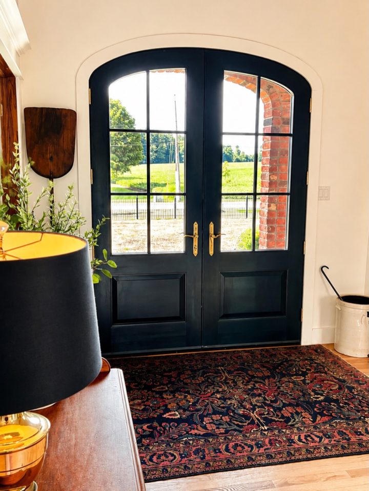 Black Arched French Doors