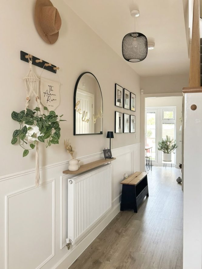 Boho Hallway Radiator Shelf