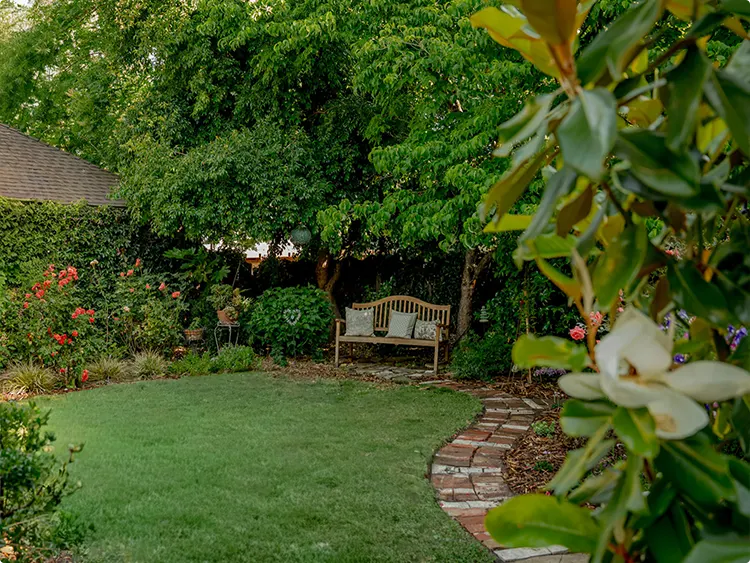 Brick Border by Circular Lawn