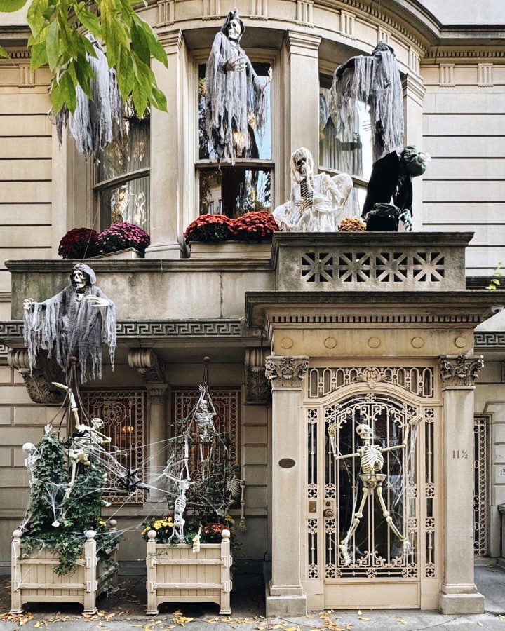 Cheesecloth Ghosts on the Balcony