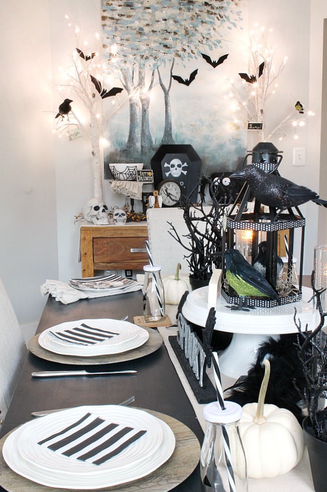 Crows and Birch Trees for the Table