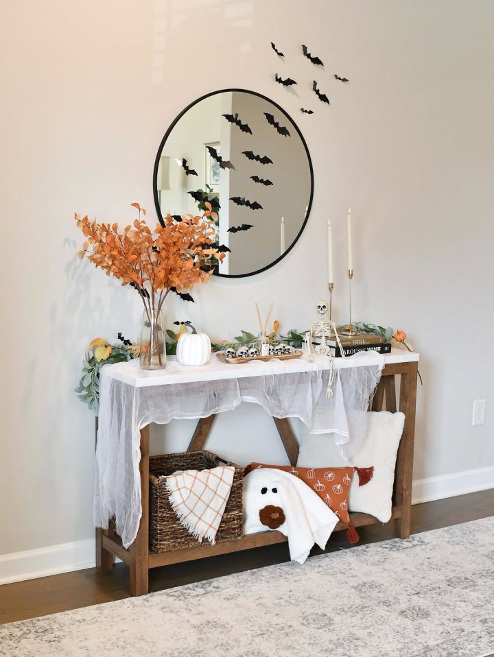 Ghost Pillow on a Cheesecloth Console
