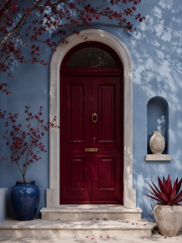 Orange Arched Front Door