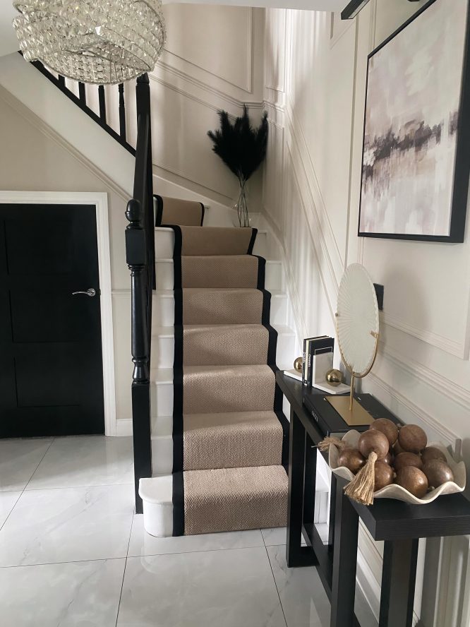 Stair Runner with Black Trim