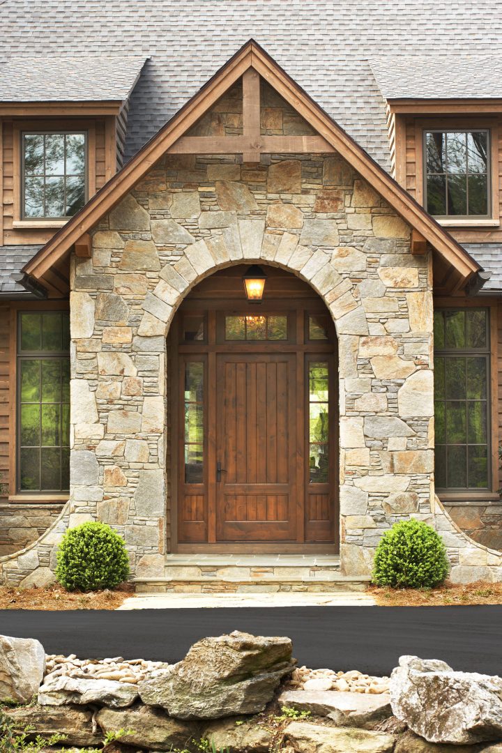 Stone Archway with Timber Truss