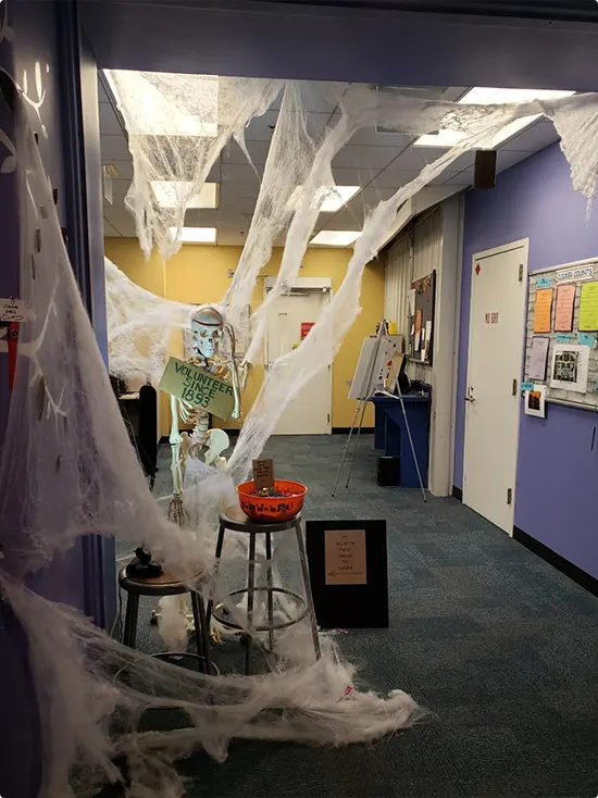 Ceiling Cobwebs in the Office