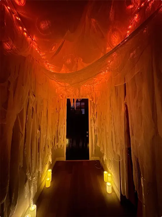 Glowing Ghost Tunnel Display