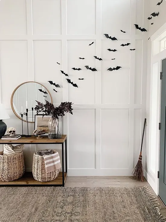Minimalist Halloween Bat Flock