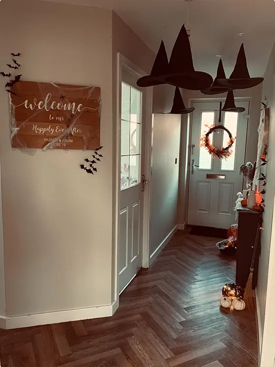Personalized Welcome Sign in Wood