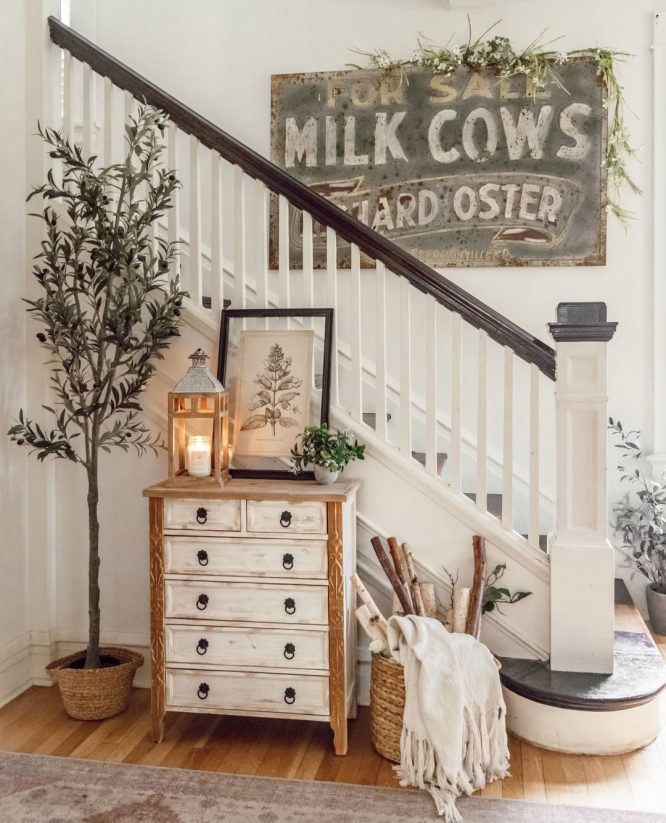 Vintage Farmhouse Staircase Corner