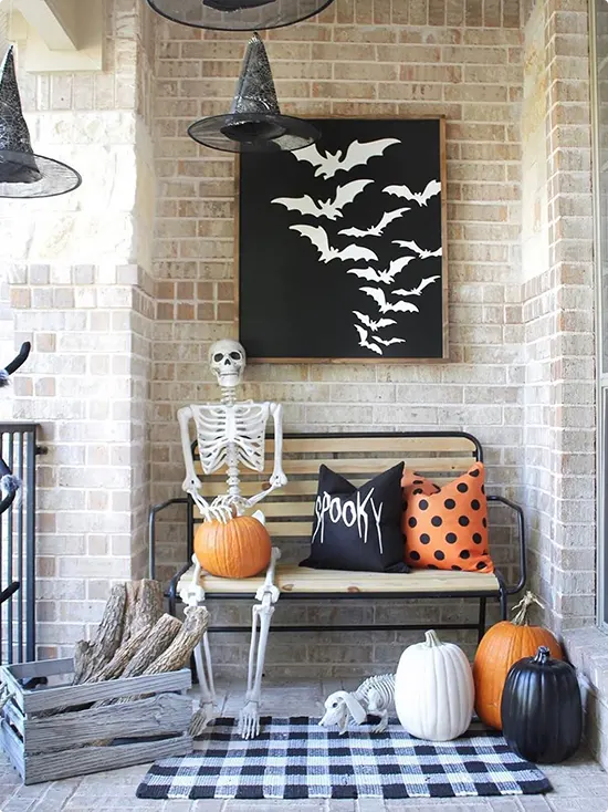 Bat Display Above Bench