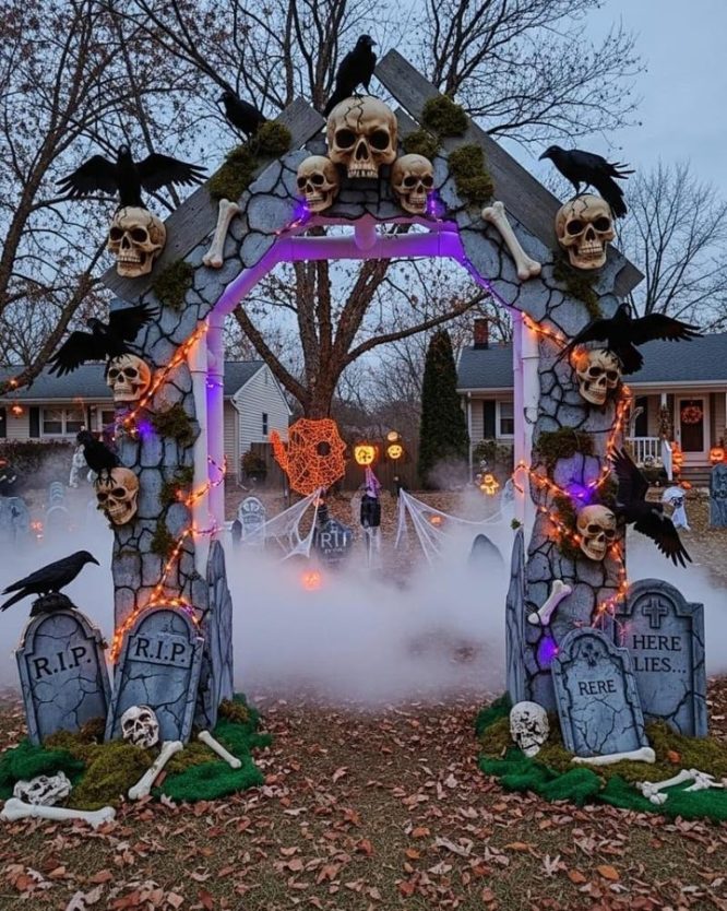 Fog-Covered Skull Archway
