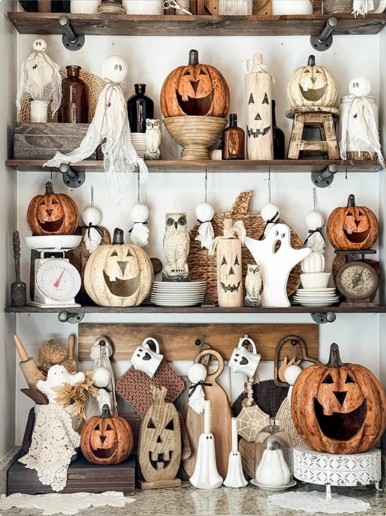 Halloween Open Shelving