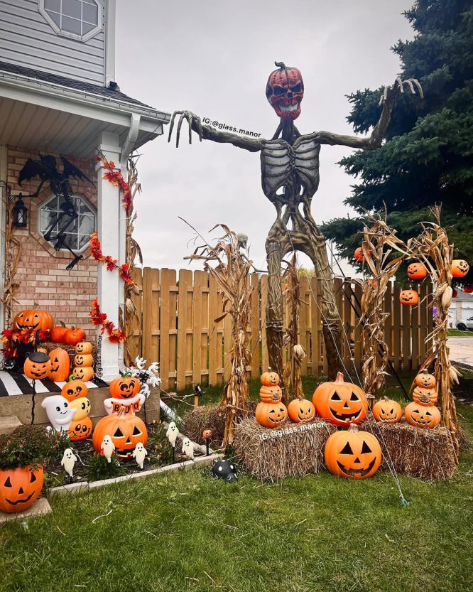 Pumpkin-Skulled Scarecrow