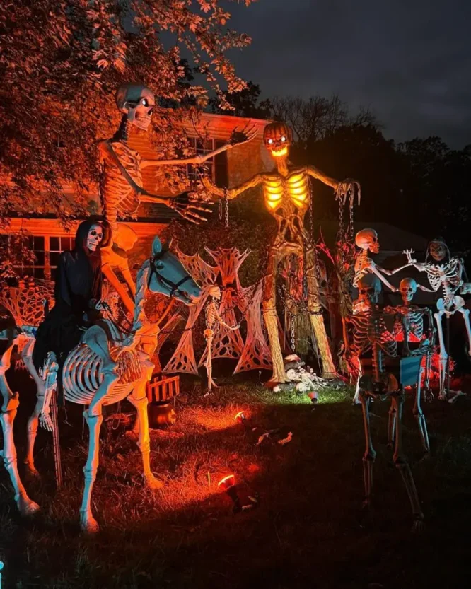 Skeleton Army Yard Display