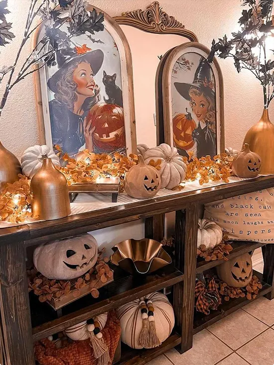 Vintage Witch Console Display