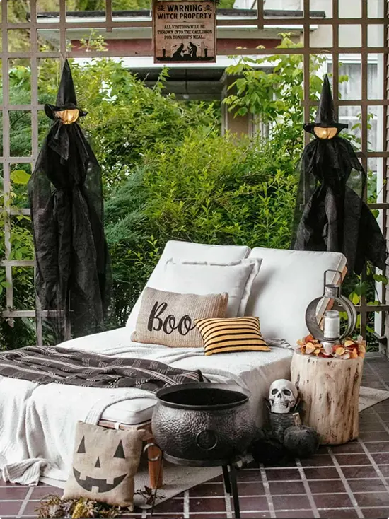 Witch Figures on the Daybed