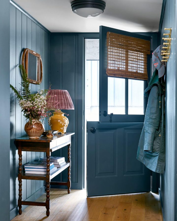 Cozy Navy Mudroom Dutch Door