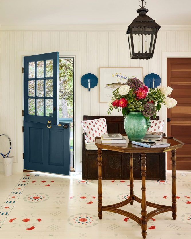 Octagonal Table with Dutch Teal Door