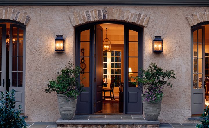 Charcoal French Door with Warm Glow